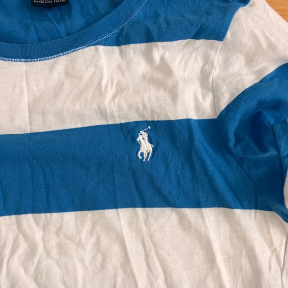 Ralph Lauren striped blue and white t shirt - Picture 2 of 2